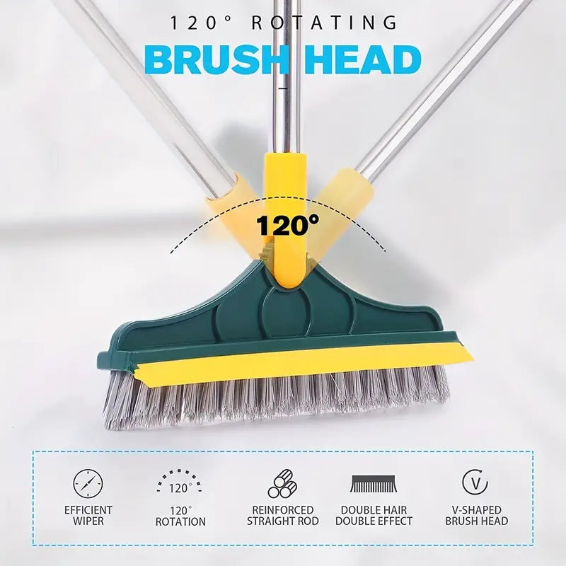 2 In 1 Floor Cleaning Brush With Soft Scraper