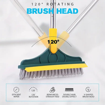 2 In 1 Floor Cleaning Brush With Soft Scraper