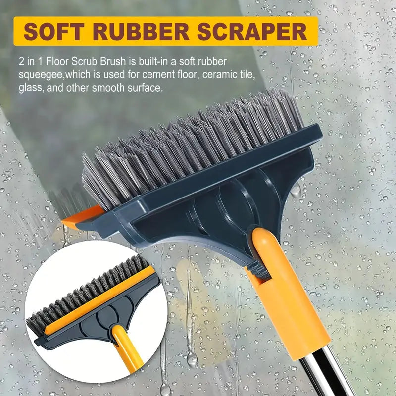 2 In 1 Floor Cleaning Brush With Soft Scraper