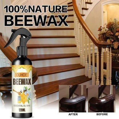 Natural Beeswax Spray, Furniture Polish and Cleaner for Wood.