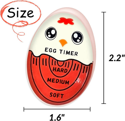 Egg Timer | Soft Hard Boiled Egg Timer That Changes Color When Done | No BPA, Certified