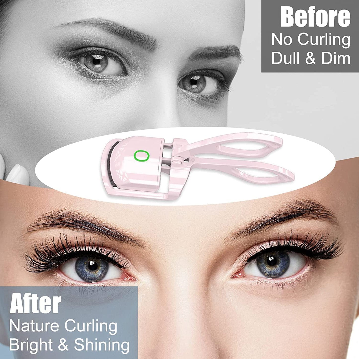 Rechargeable Electric Eyelash Curler Salon Style Curling at Home